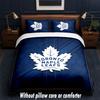 Toronto Maple Leafs Design Bed Bedding Set 1 Duvet Cover + 2 Pillowcases Soft Breathable Household Bed Linens