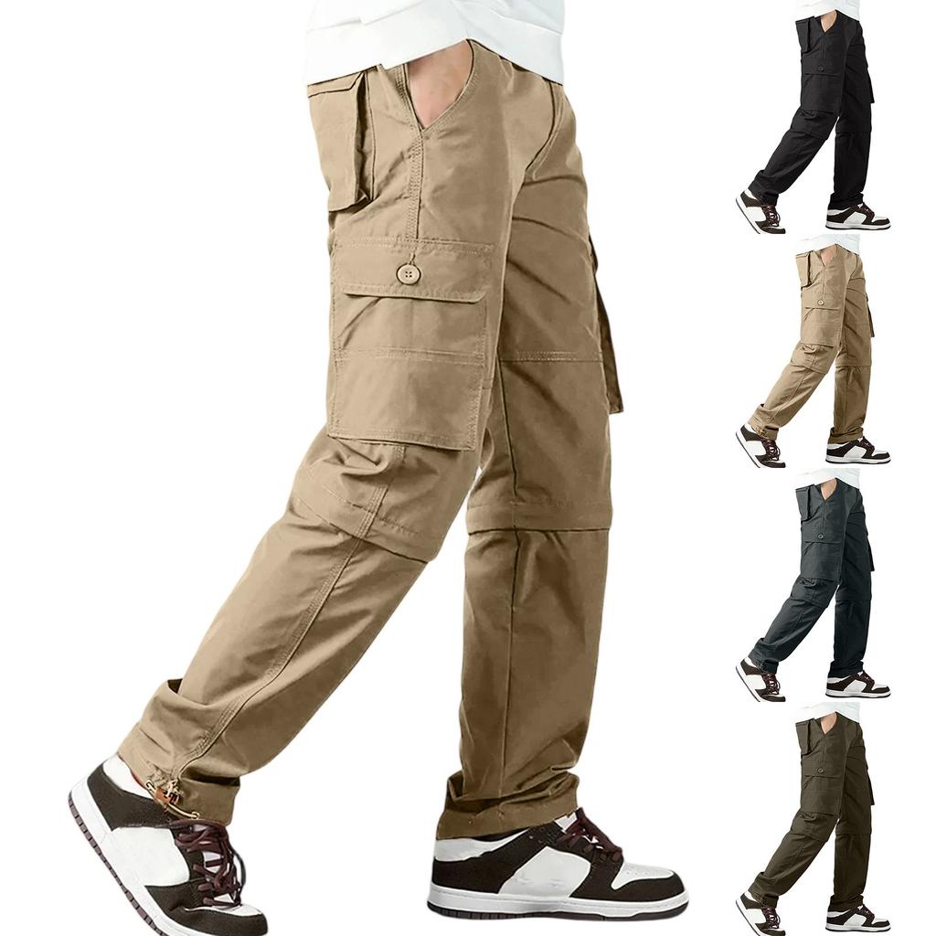 Men's And Women's Work Pants Outdoor Work Fishing Camping Waterproof Wear-resistant Multi-Pocket Work Pants (Detachable)
