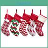 Christmas Knitted Stocking Xmas Sock Sack Gift Bag Tree Fireplace Decor Ornament