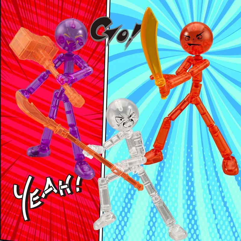 Pohyblivé 3D tištěné akční figurky Vícekloubové plastové loutkové ozdoby Sestavené anime dárky Pro děti Dospělé