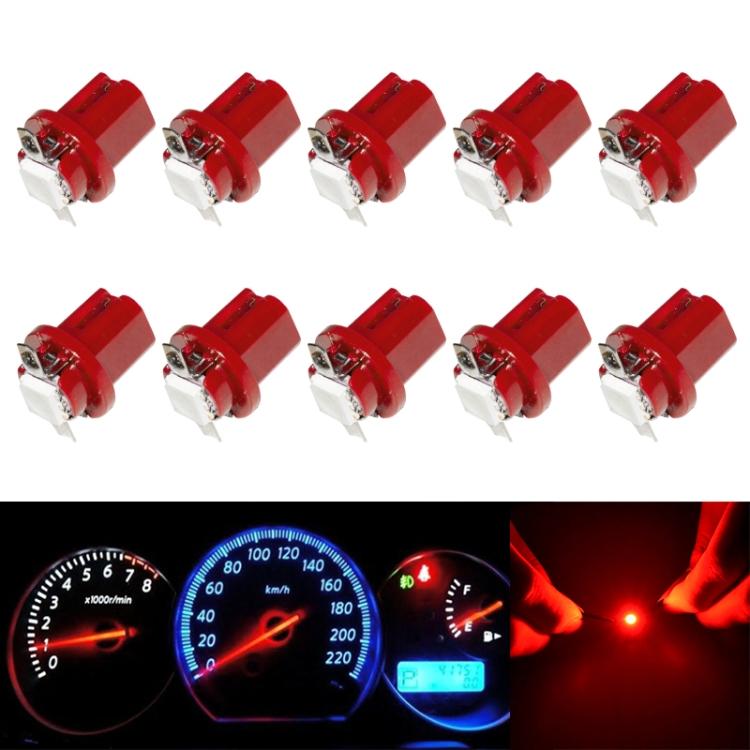 10 PCS T8.5 5050 Led 1 SMD Car Gauge Dash Bulb Dashboard Instrument Light Wedge Interior Lamp