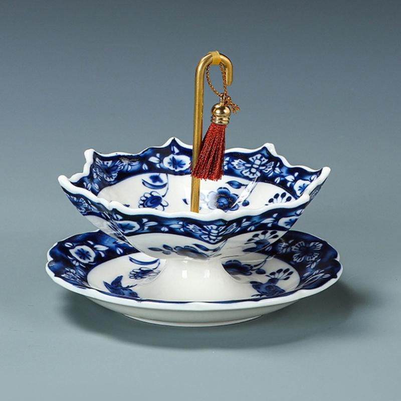 Umbrella Shape Strainer Blue and White Porcelain Tea Infuser For Tea Ceremonies And Everyday Brewing