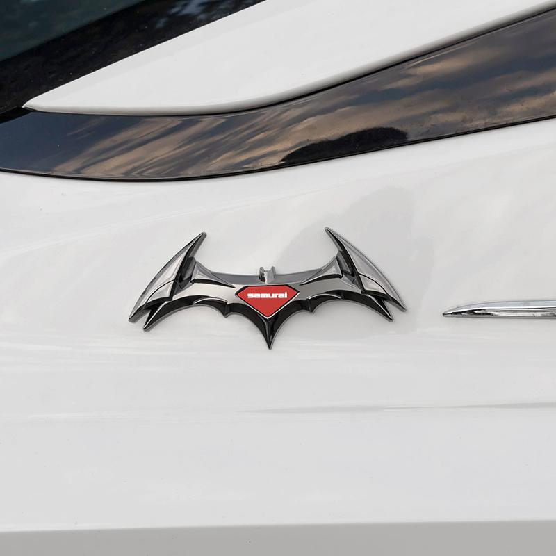 3D Car Stickers Universal Metal Stickers, Bat Shape Badge Car Stickers for Suzuki Samurai