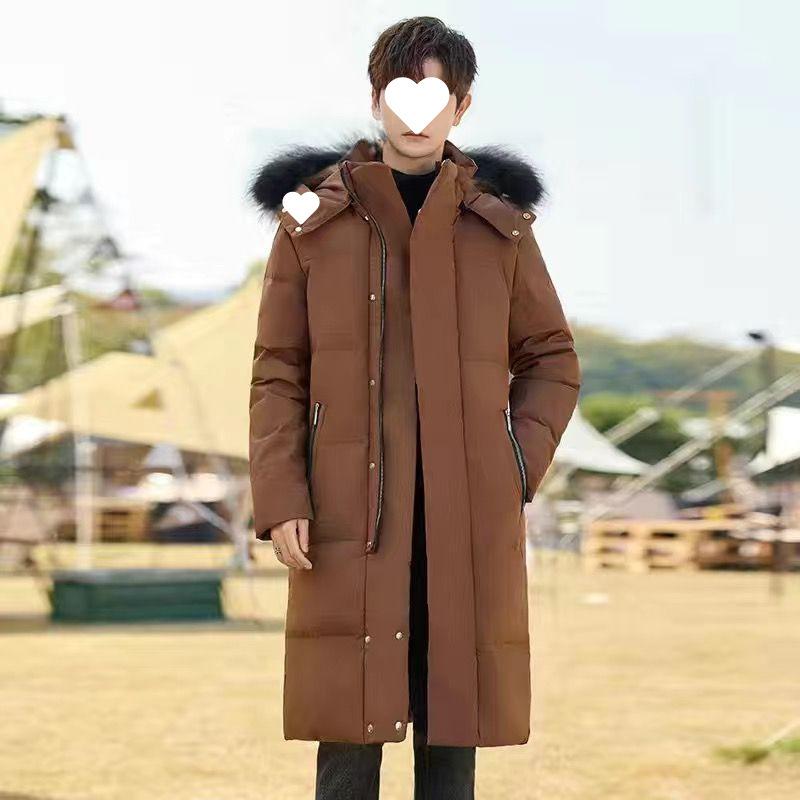 Down Jacket Men's Medium and Long Winter New Korean Version Trend Thickened Knee Loose Large Size Men's Jacket