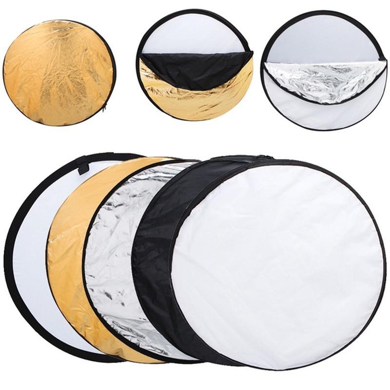 60x60cm 5 In 1 Multi Disc Photography Studio Photo Oval Collapsible Light Reflector Handhold Portable Photo Disc