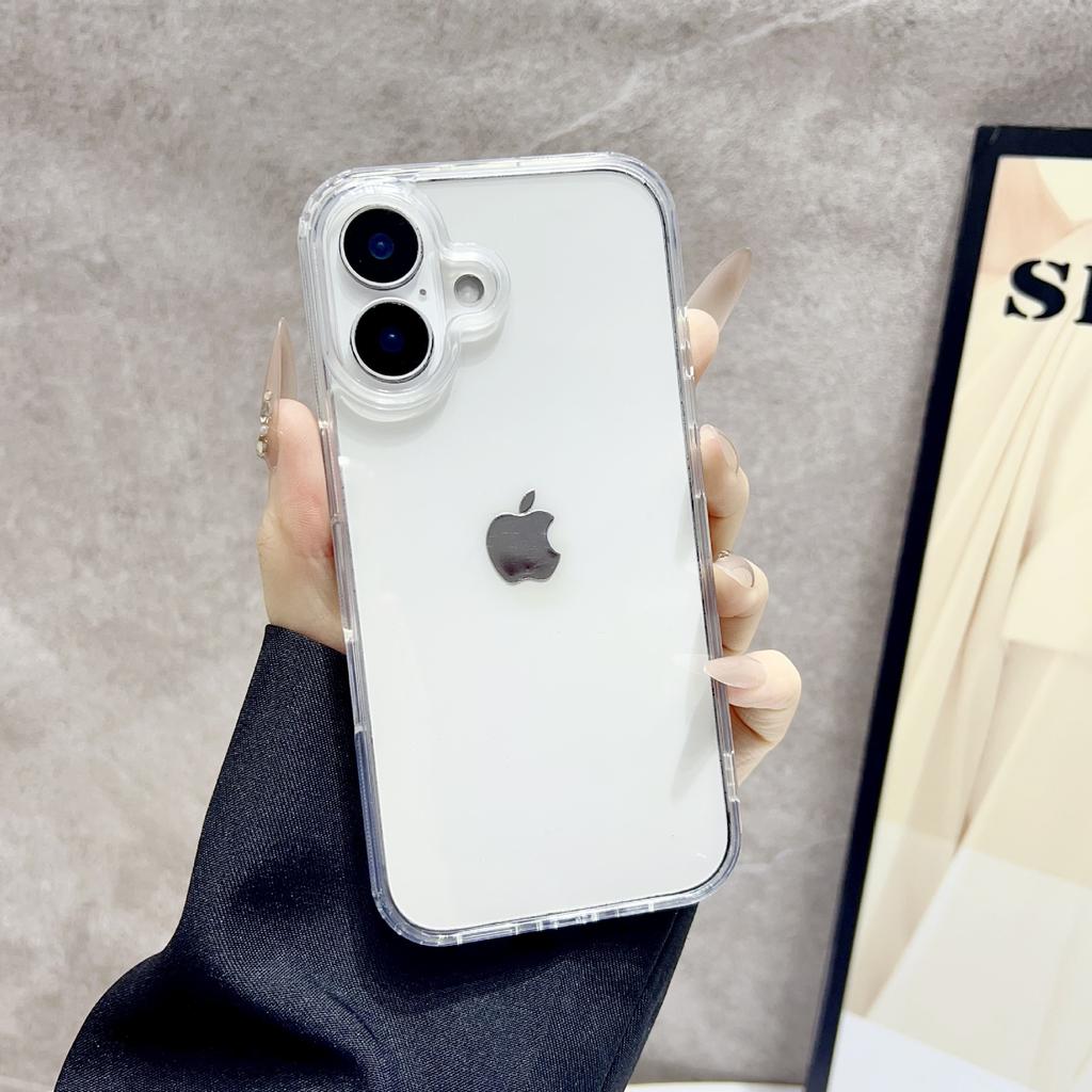 Applicable To Apple 16 Transparent Mobile Phone Case Iphone15 Acrylic Two In One Protective Case 16E Anti Fall Promax