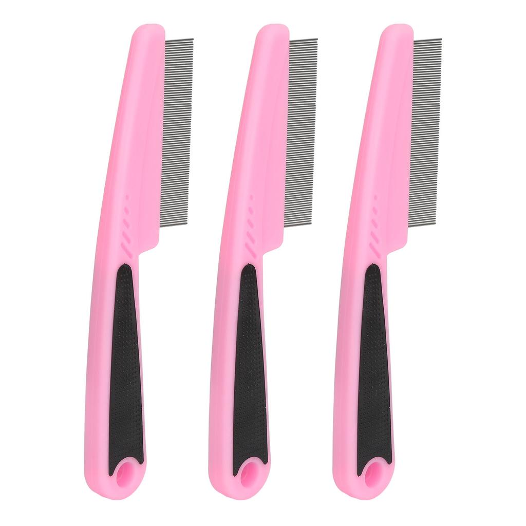 Professional Flea Face Comb Stainless Steel Remove Ergonomic Pet Grooming Flea Comb
