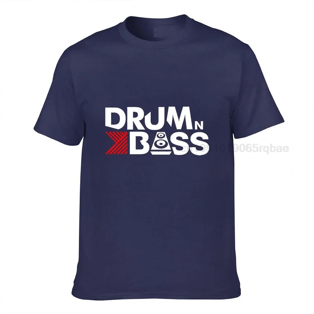 Drum N Bass Tshirt Funny Birthday Gift For Unisex Male Short Sleeve Round Neck Cotton Streetwear Casual T Shirt Summer Tops Tee