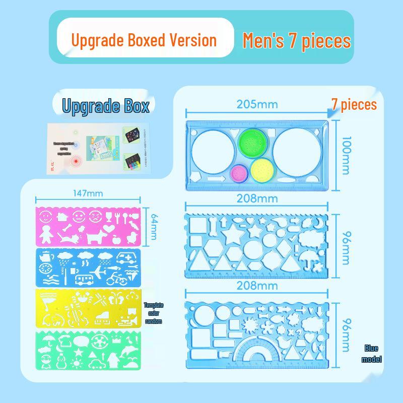 Multifunktionelles Magisches Kaleidoskop-Lineal: Vielseitiges Zeichenwerkzeug für Grundschüler