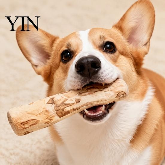 Pet Friendly Wooden Chews Coffee Wood Dog Chew Stick, Puppy Teething Toy, Durable Toys for Small to Large Dogs Natural Dental Health Toy Aggressive