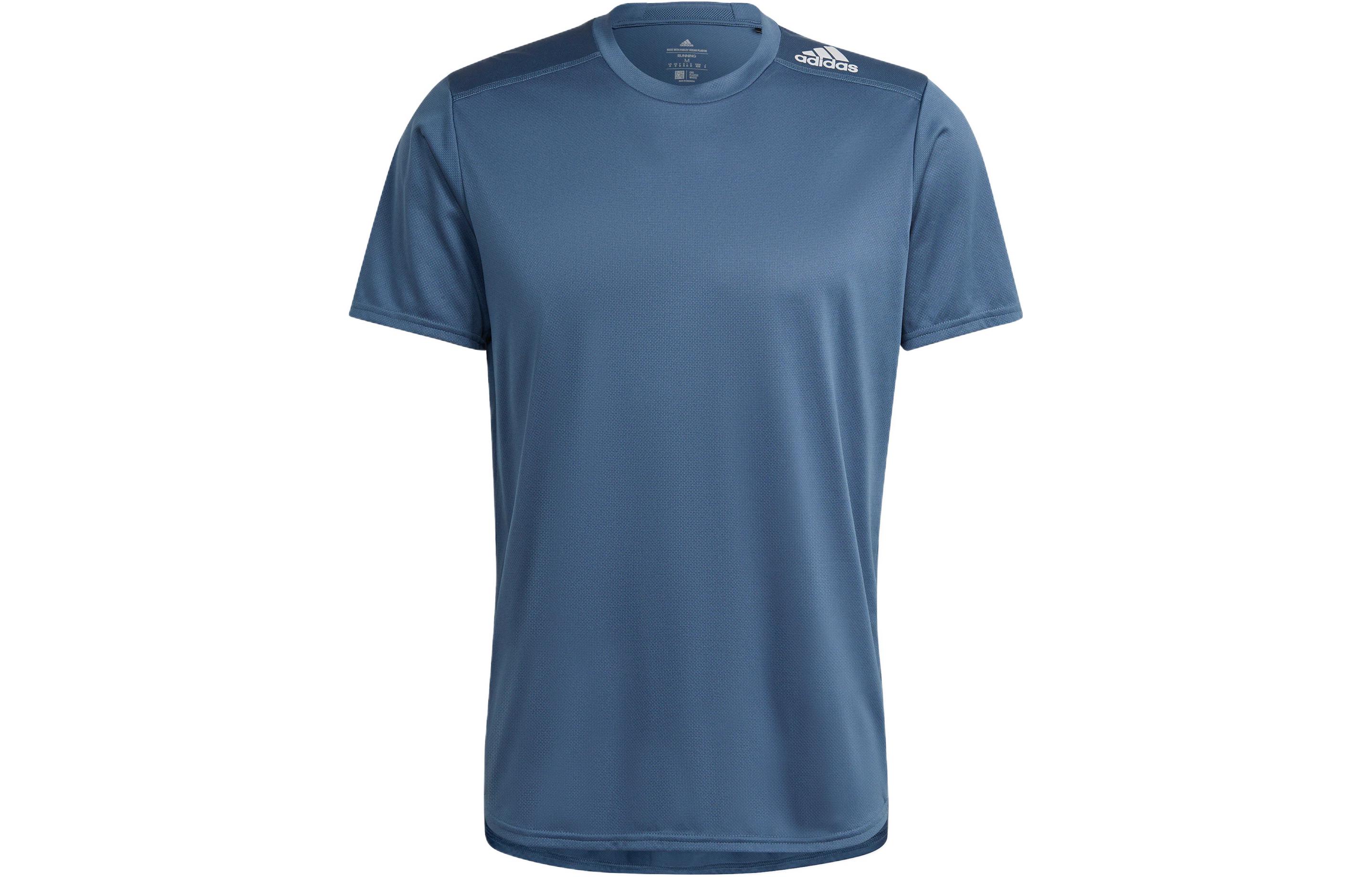 Adidas T Shirts Men s Blue Crew Neck Moderate Straight Fit HK7117 XXL