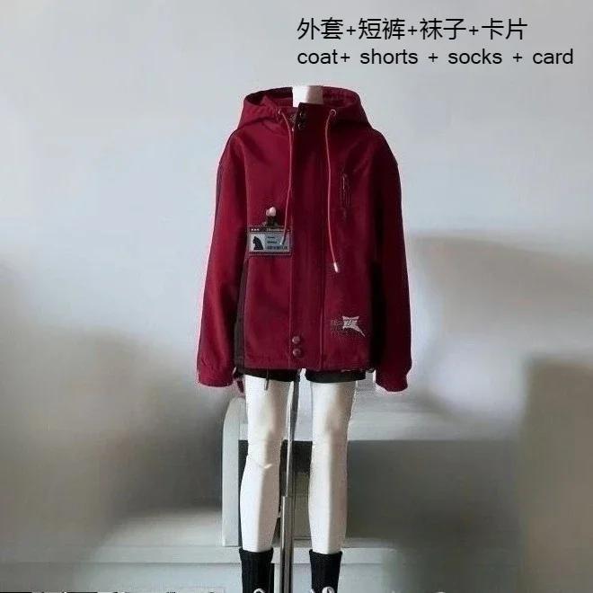 

1/4 Doll s Clothes Suit for 45cm Bjd Doll Windbreaker Set Fat-fitting Play House Gift Dress Up Toys Doll Accessories, No Doll for 45cm doll