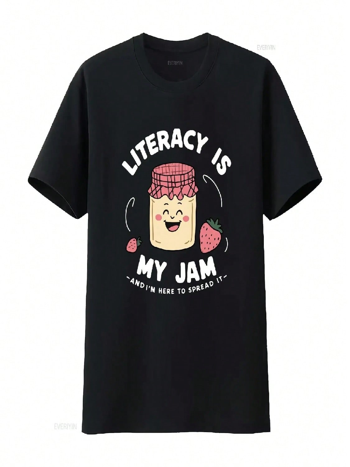 Literacy Is My Jam I m Here To Spread IT T Shirt Funny Teacher Vintage Washed Soft Fashion Stretched Top For Everyday Wear S разноцветный