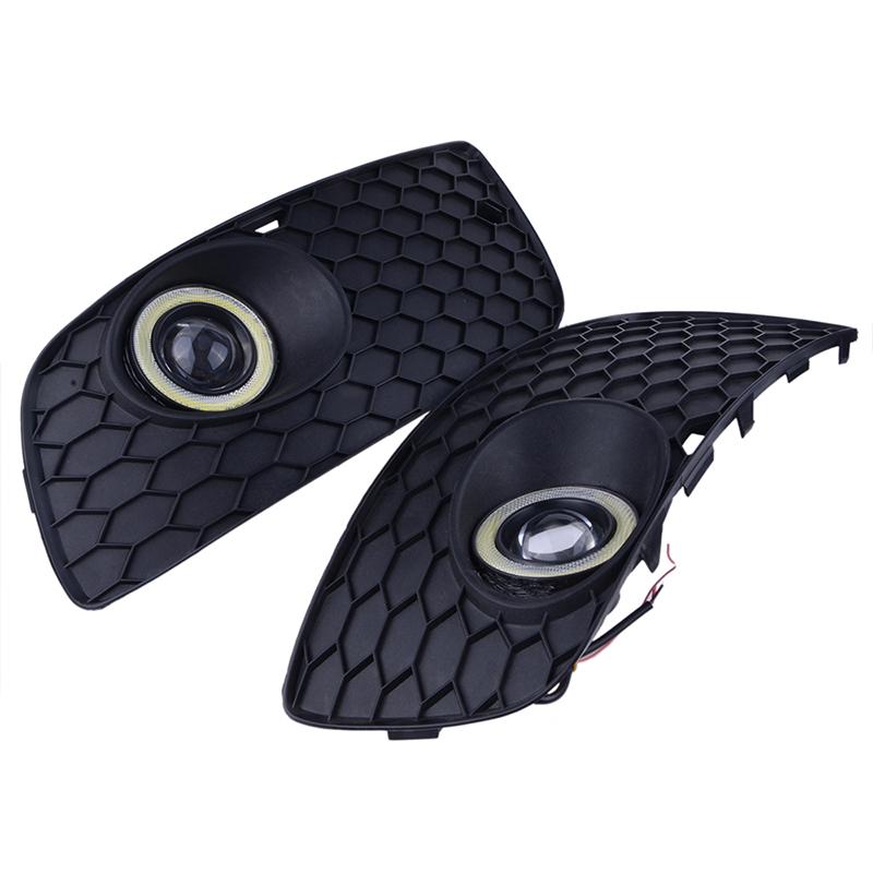 

Рифмированная решетка переднего бампера, нижняя решетка Halo, противотуманные фары в сборе, лампа «ангельские глазки», подходит для VW Golf Jetta MK5 2004-2009, автомобиль Fog Lights