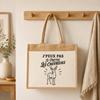 Cabas - PLANETEE - J'peux pas je préfère les Chevreuils - toile de jute et coton - 21 L - motif chevreuils