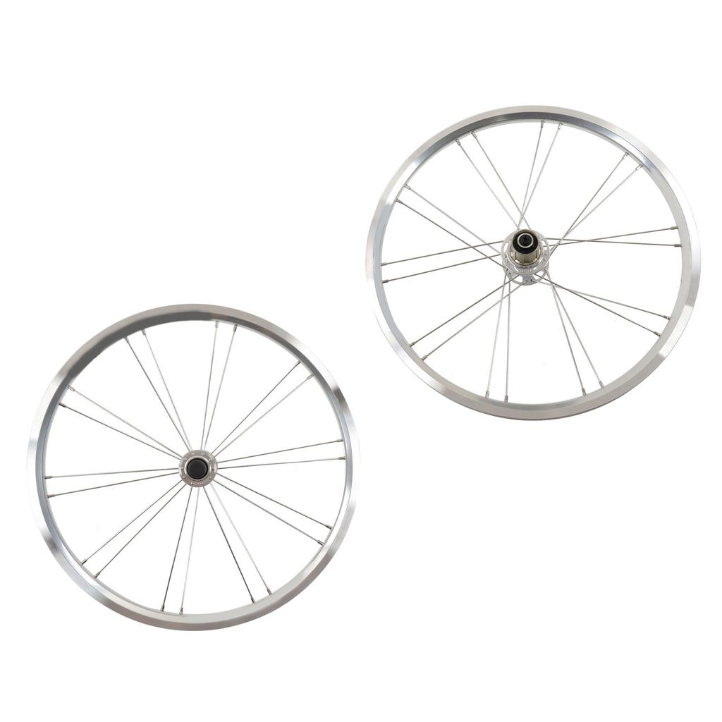 20 Zoll 406 Fahrrad-Radsatz, Aluminiumlegierung, Mountainbike-Radsatz, vorne 100 mm, hinten 130 mm, Silber