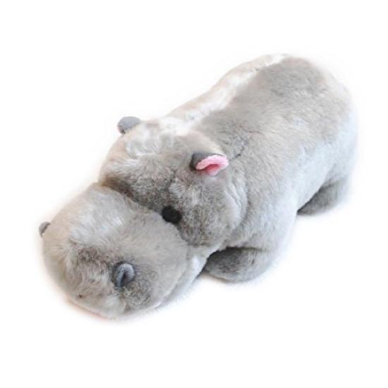 Cute Sales Plush Hippopotamus Medium Approx. 13 x 34 cm Gray Polyester Z0065