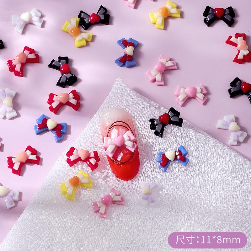 

Princess On The Run Resin Jewelry Mixed Bow Nail Art Jewelry Dopamine Nail Art Butterfly Machine Ornament 50 Pcs