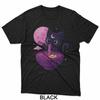 Kawaii Pastel Goth Cat Eating Ramen Under Moon Japanese T-Shirt