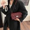 Autumn and winter new fashion diamond chain bag single shoulder oblique span small square bag