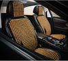 Ventilated Wooden Bead Seat Cushion with Lumbar Support - Breathable, Massage Pad for Car or Office Chair