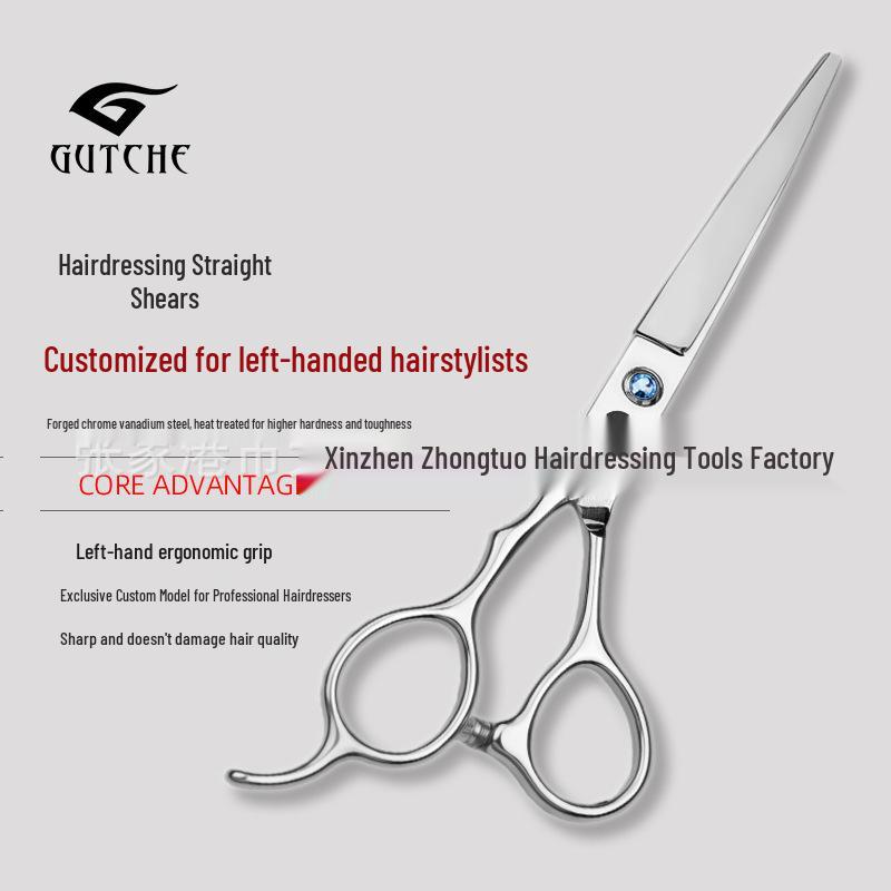 Tanizaki Professional Left-Handed Hairdressing Scissors: Straight, Thinning, and Texturizing Shears for Home Use.