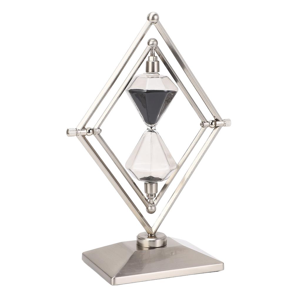 Retro Sandglass Watch 30 Minute Rotatable Sand Clock Study Accessories Metal Hourglass Timer for Des