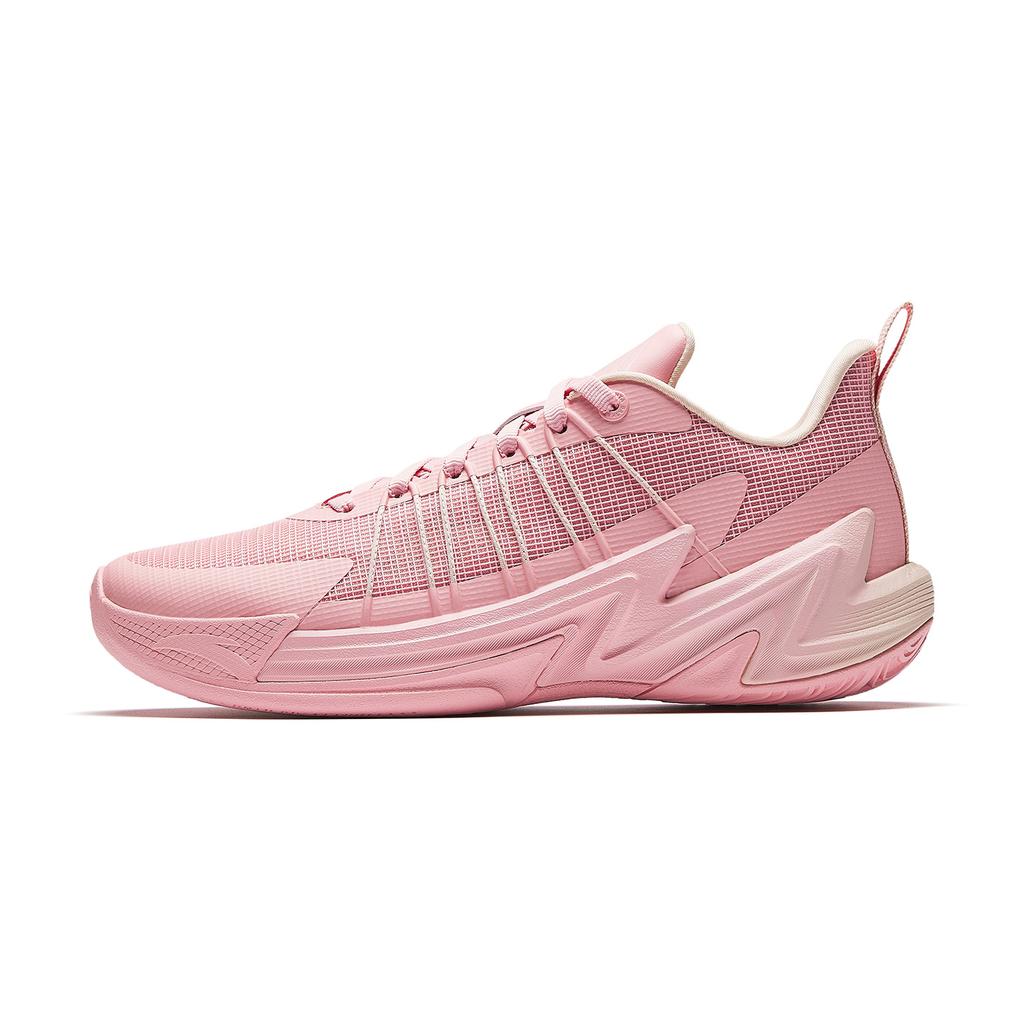 Anta Slip Resistant Abrasion Resistant Low top Basketball Shoes Men's Pink 912621604-3
