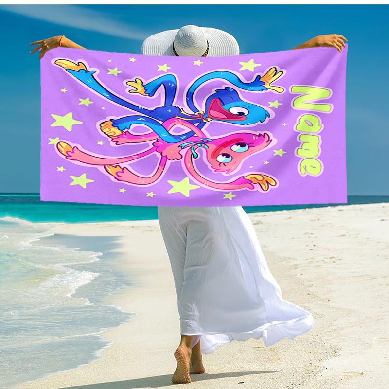Personalized Customized Proof Beach Towel with Poppy Playtime Pattern - Soft, Absorbent,quick-drying,perfect Swimming,camping&bathing