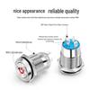 12mm Waterproof Metal Momentary Push Button Switch with Blue Annular LED