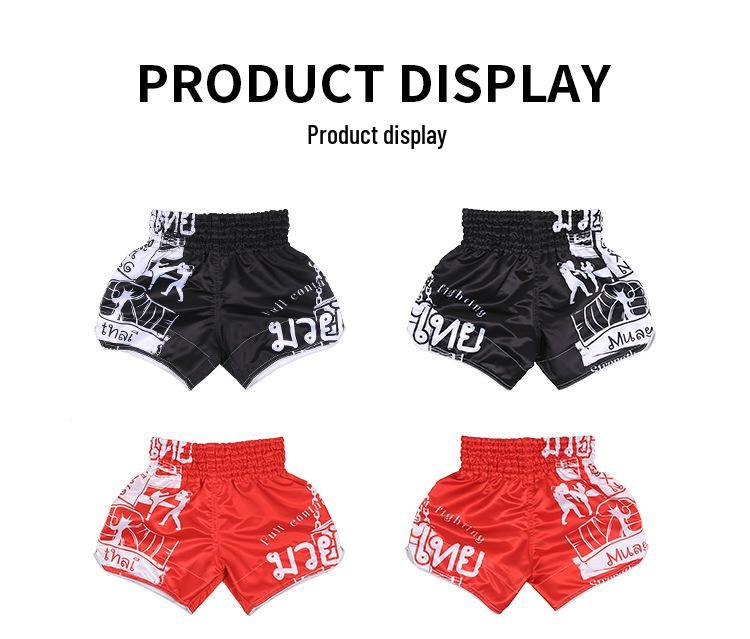 Dětská tréninková souprava Wushu & Muay Thai - Prodyšné, zářivé boxerské šortky