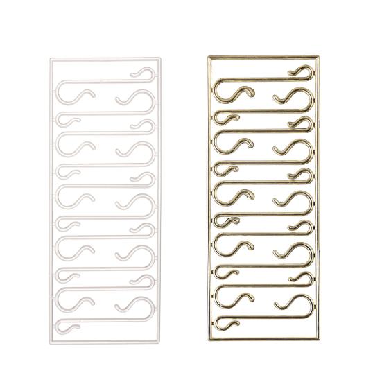 100 Pcs S-Shaped Hooks Christmas Stockings Bells Gifts Hanger Jewelry Photos Hanging Holder for Holiday Tree Decor