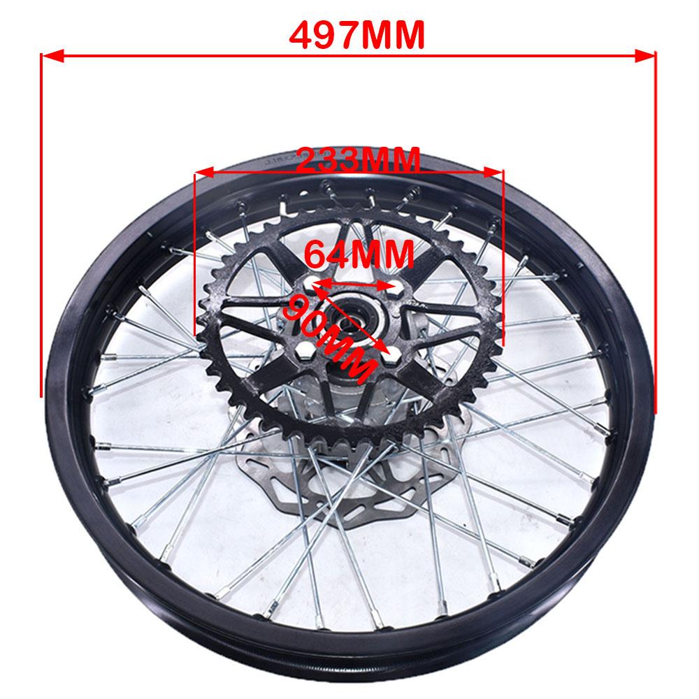 Motorcycle 1.60-21 Rim and 2.15-18 Front Rear Wheel With #520-45T Sprocket 240MM/220MM Brake Disc Plate for Kayo T2 Pit Bike