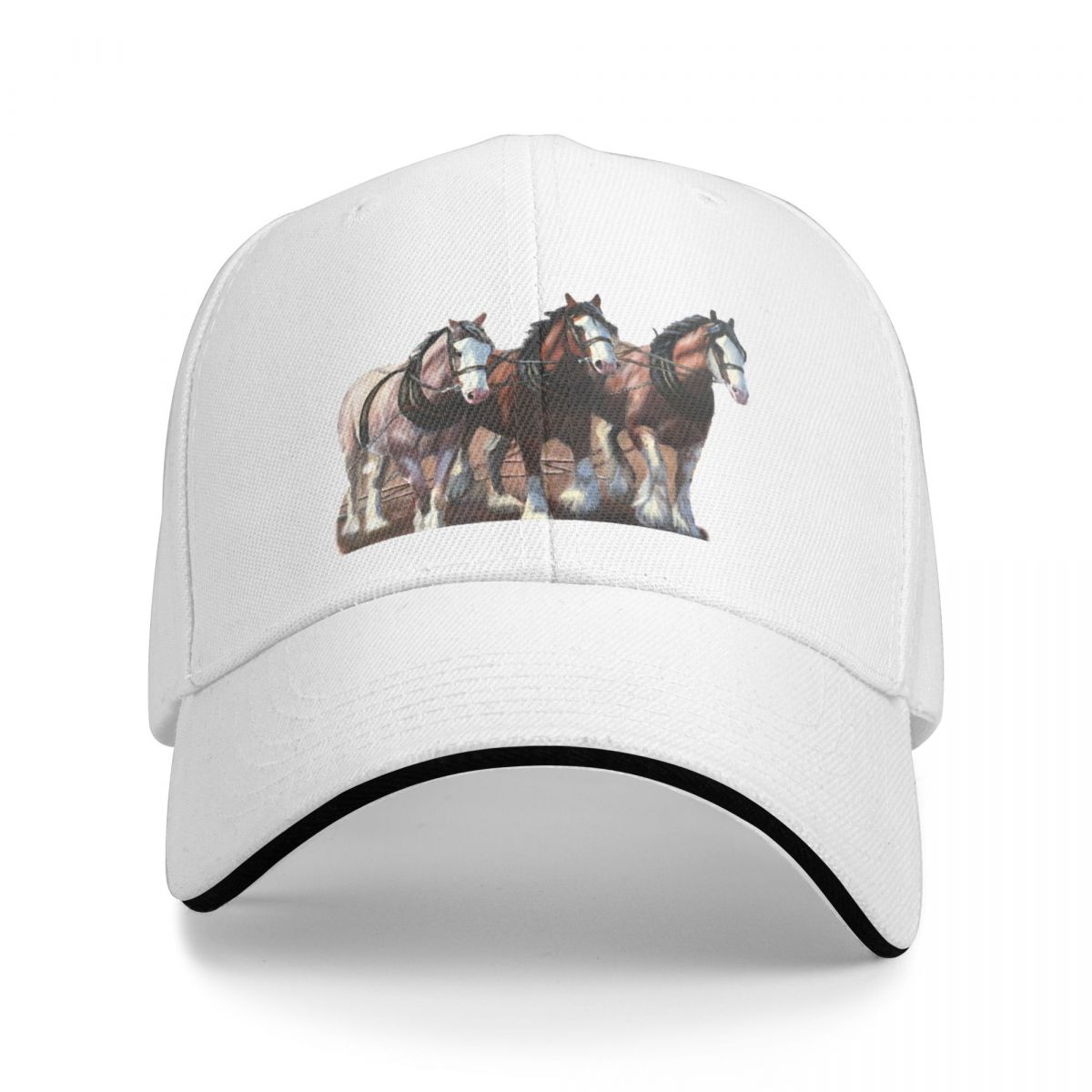 

Бейсбольная кепка Clydesdale Horses с защитой от ультрафиолета, солнечная шляпа, пушистая шляпа для гольфа, шляпа для рыбалки, женская кепка для мальчиков