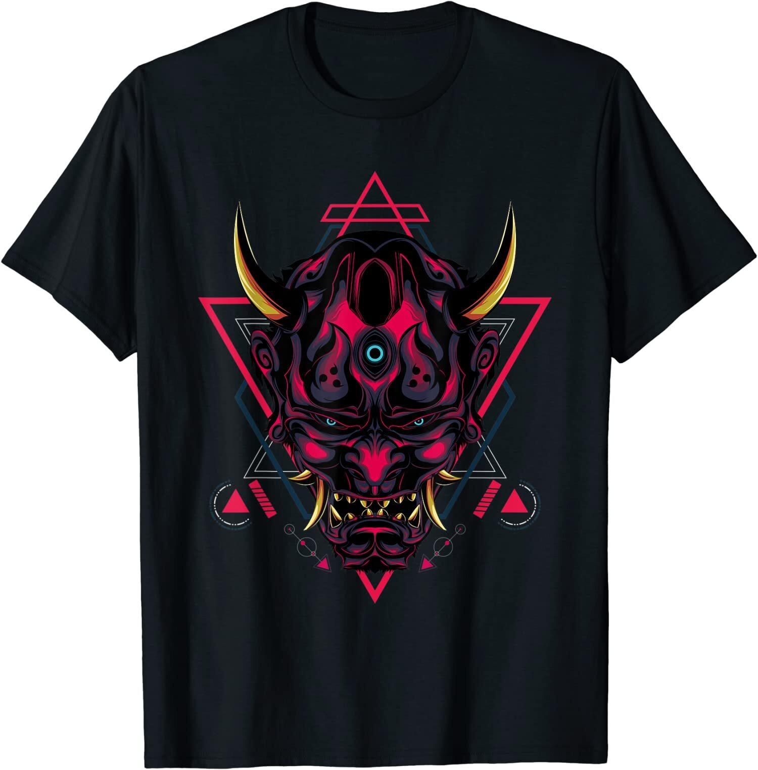 NEW Japanese Oni Samurai Demon Mask Design Great Gift Idea T-Shirt S-5XL L