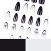 y2k cool and spicy wearing nail art, hot-selling nail pieces in Europe and America, French black wearing nail piece, fake nail.