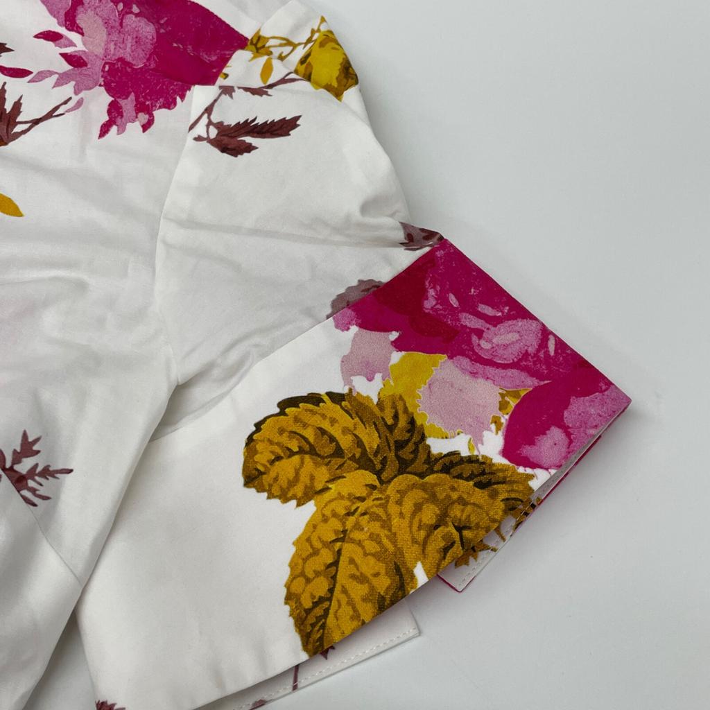 ERDEM S1D921 White Floral Cotton One Piece 24Stainless Steel dress UK6 whiteUsed