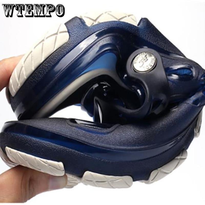 Sommer menns halvtøfler med tykk bunn Sklisikker hullsko Uformelle sandaler og tøfler Pustende strandsko