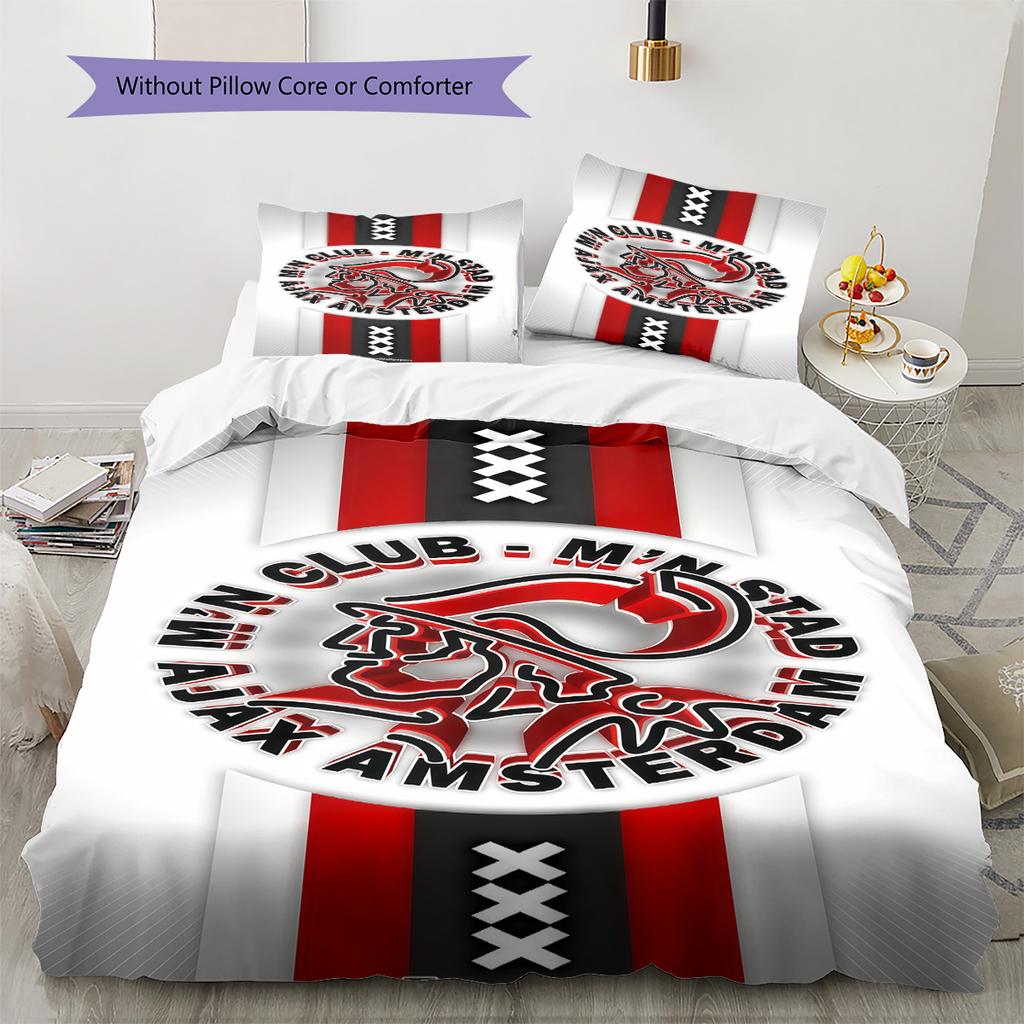 Ajax logo Pattern Bedding Quilt Set Quilt Cover Pillowcase Home Decoration Birthday Gift (1 * duvet cover + 2 * pillowcase, without core)