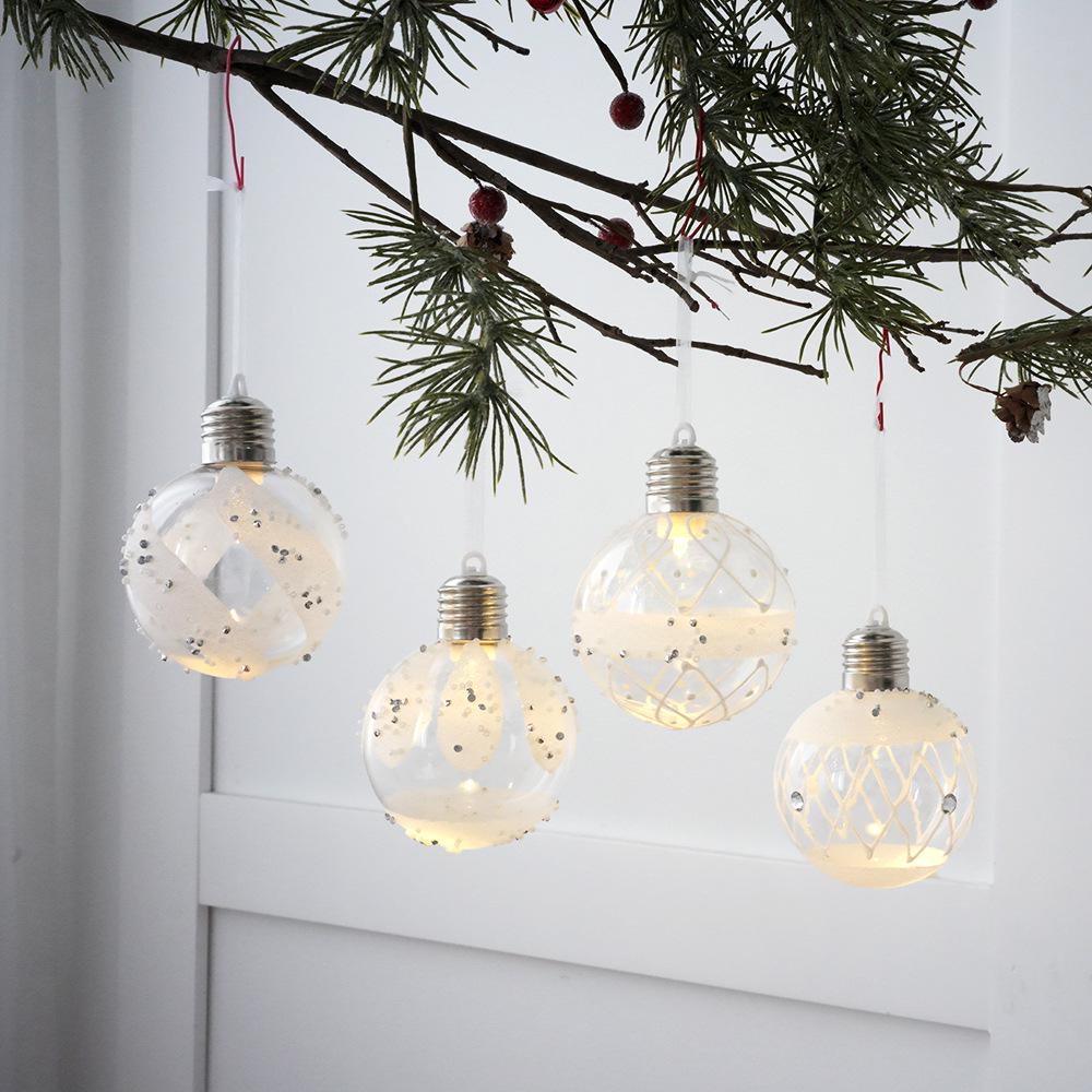 Luminous Christmas Tree Ornament: Decorative Plastic Ball