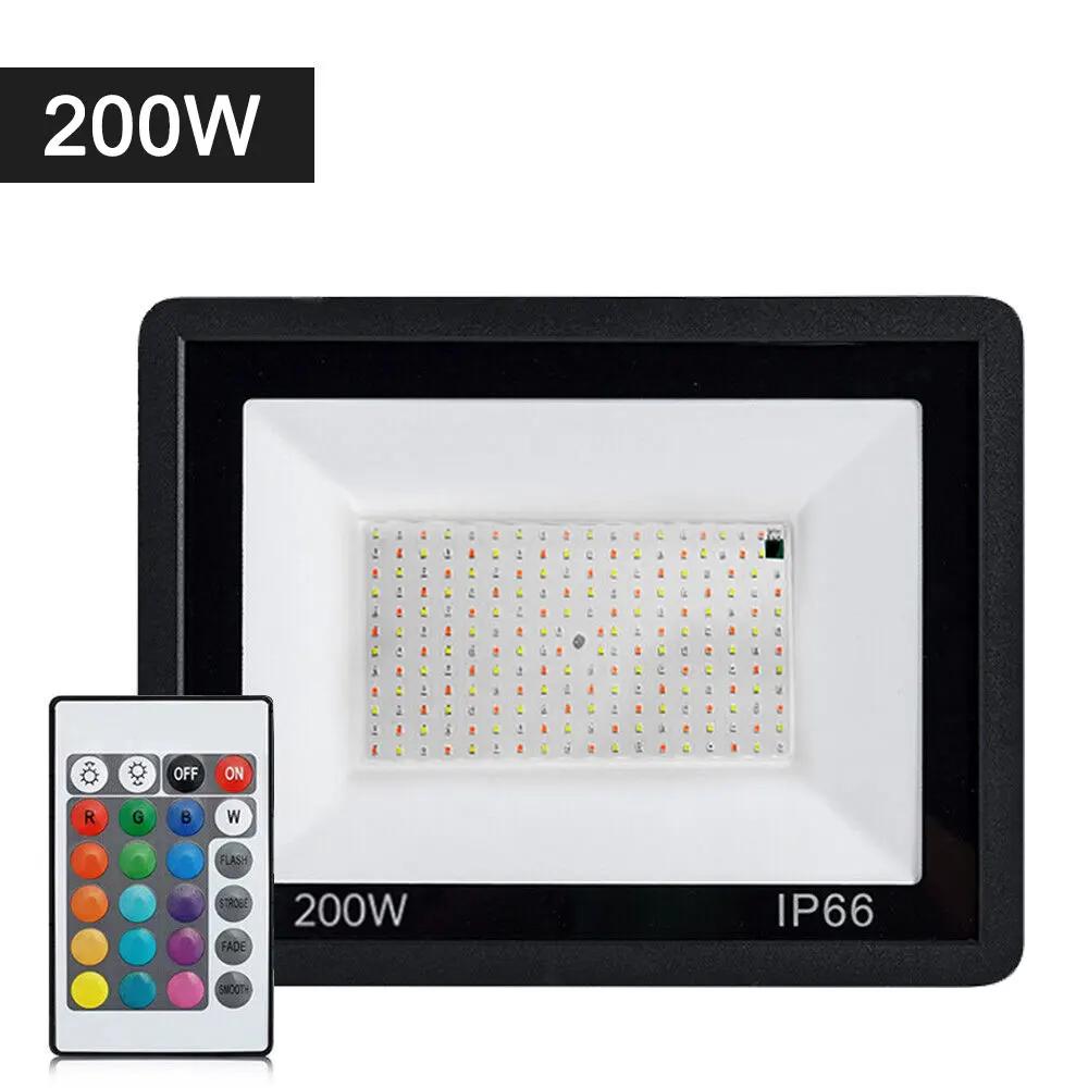 1 STK. 10 W/20 W/30 W/50 W/100 W/150 W/200 W RGB-Projektor mit Fernbedienung