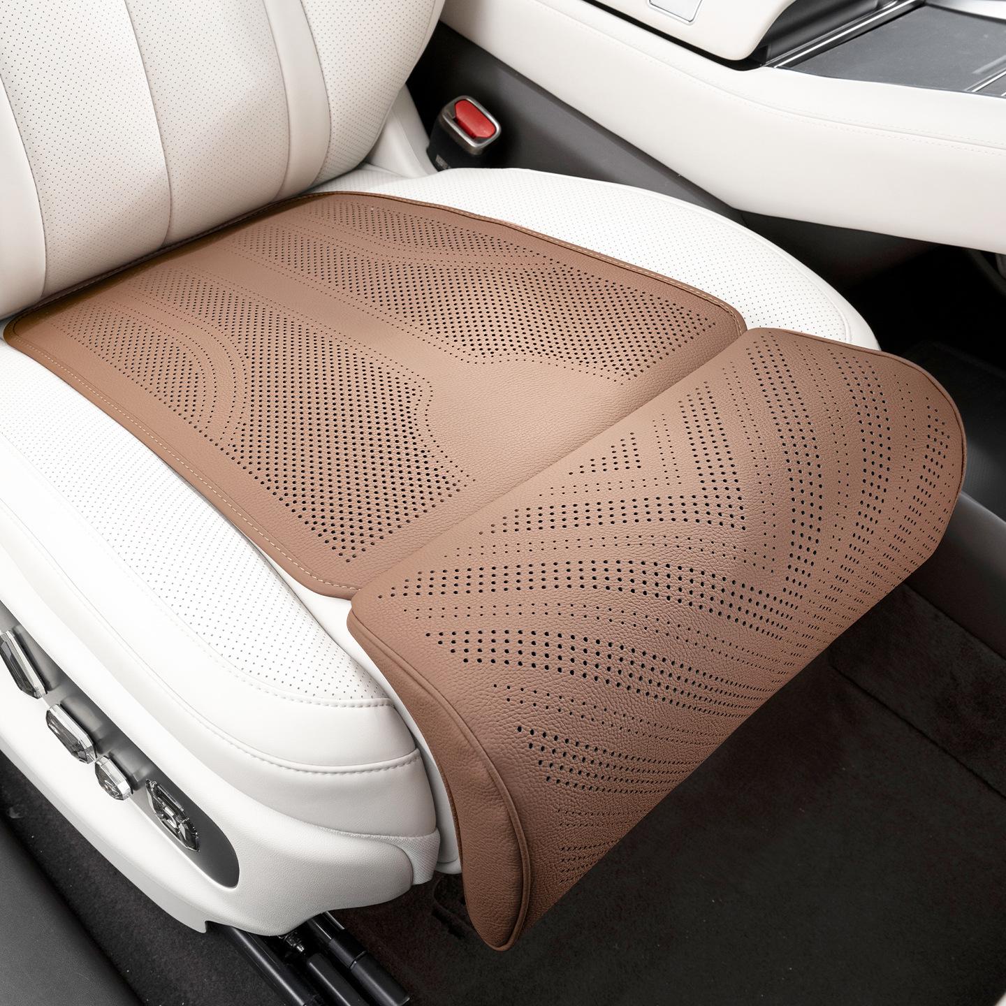 Adjustable Lychee Pattern Car Seat Leg Rest Extension for Driver & Passenger