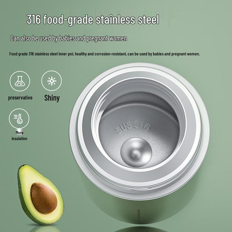 Kangbahe 1000ml 316 Stainless Steel Insulated Stew Food Jar