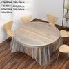 10 Stück PE Einweg-Tischdecke Runde Tischdecke für Picknicks im Freien Hochzeitsempfang für Gäste