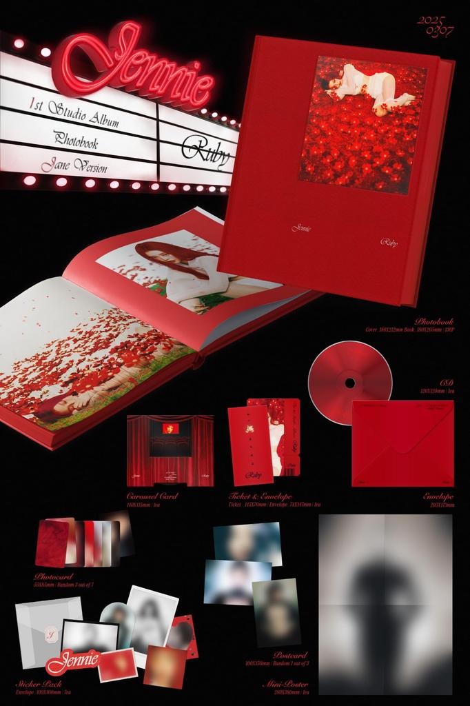 POB JENNIE Ruby 1st Studio Album with Tracking Sealed [WITHMUU Exclusive] BLACK'PINK (Photobook Set(Zen+Jane))
