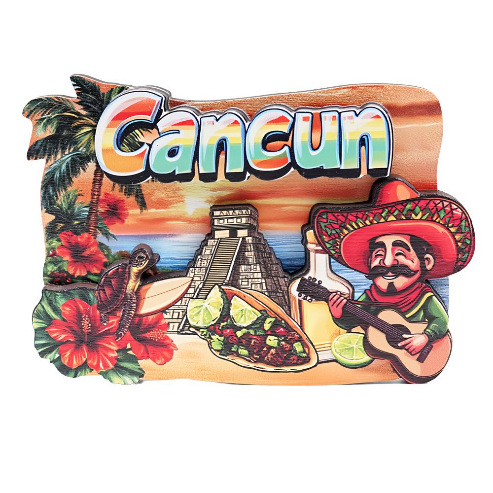 3D Wooden Magnetic Fridge Magnet City Landmark Souvenir Travel Memory Gift Set