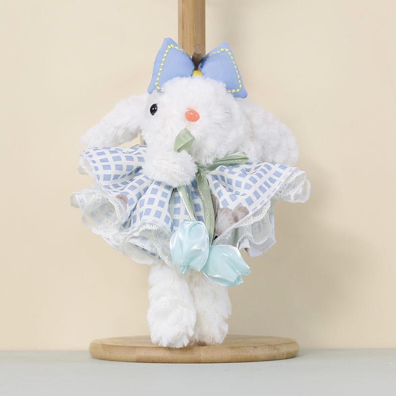 Cute Bunny Plush Keychain With Tulip Bow For Bag Decoration And Gift For Kids