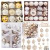 Neueste Champagner Gold Weihnachts-Kugeldekorationen Frohe Weihnachten Baumschmuck Exquisite geformter Weihnachtsanhänger Party-Dekoration Kugel
