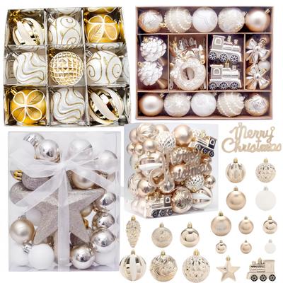 Champagne New Gold Christmas Ball Decorations Merry Christmas Tree Ornaments Exquisite Shaped Christmas Pendant Party Decor Ball