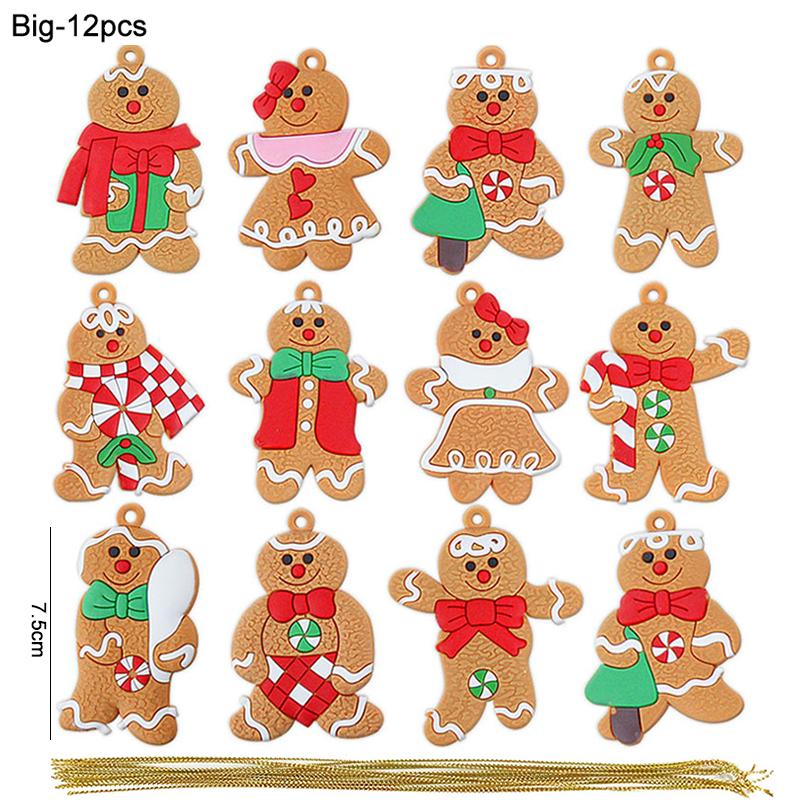 Gingerbread Man Ornaments Xmas Tree Hanging Pendant 2025 Merry Christmas Decorations for Home 2025 New Year Gift Navidad Noel